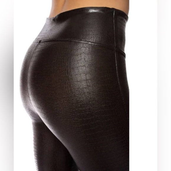 SPANX® Croc Embossed High Waist Faux Leather Leggings - Picture 4 of 6